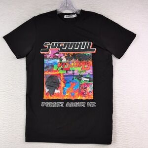 Sugarhill Black Visions Print Art Grunge Pop Shirt‎ - Medium